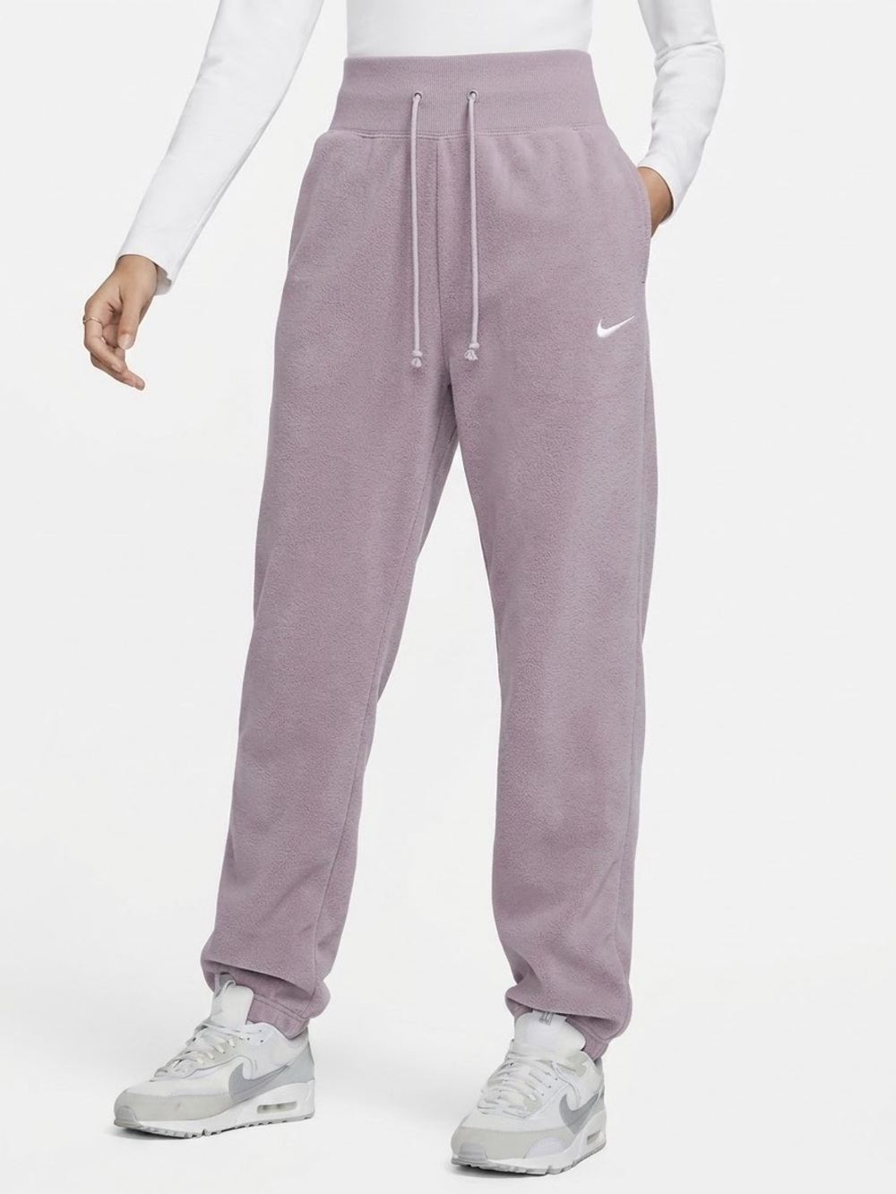 Nike Phoenix High Rise Roomy Sweatpants with Embroidered Logo